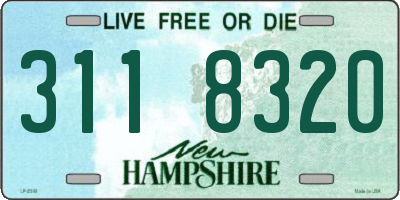 NH license plate 3118320