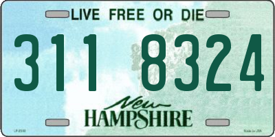 NH license plate 3118324