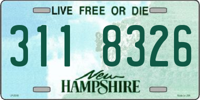 NH license plate 3118326