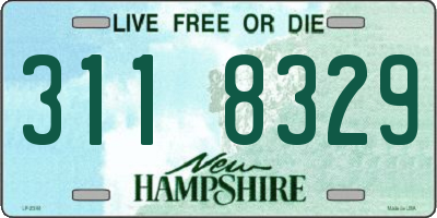 NH license plate 3118329