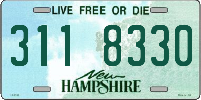 NH license plate 3118330
