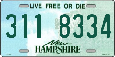 NH license plate 3118334