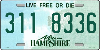 NH license plate 3118336