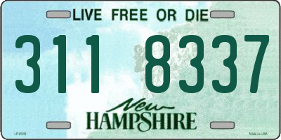 NH license plate 3118337