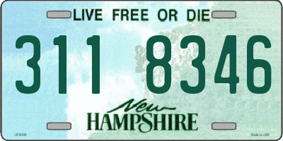 NH license plate 3118346