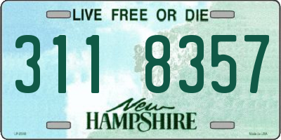 NH license plate 3118357