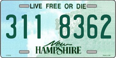 NH license plate 3118362