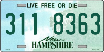 NH license plate 3118363