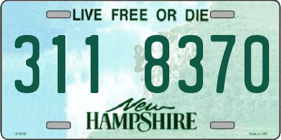 NH license plate 3118370