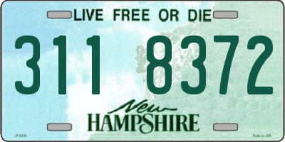 NH license plate 3118372