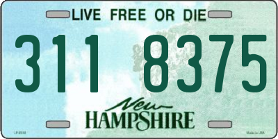 NH license plate 3118375