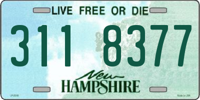 NH license plate 3118377