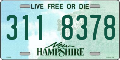 NH license plate 3118378