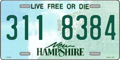 NH license plate 3118384