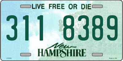 NH license plate 3118389