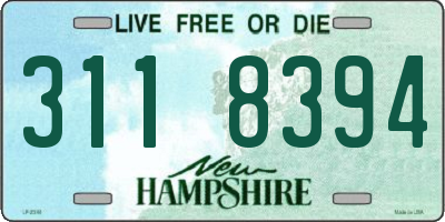 NH license plate 3118394