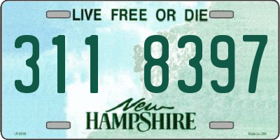 NH license plate 3118397