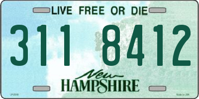 NH license plate 3118412