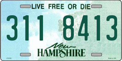 NH license plate 3118413