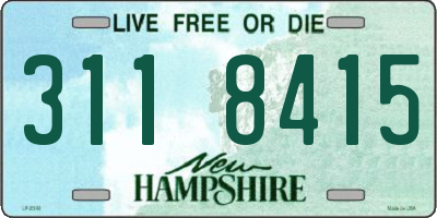 NH license plate 3118415