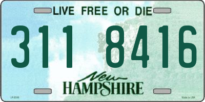 NH license plate 3118416