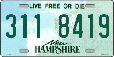 NH license plate 3118419