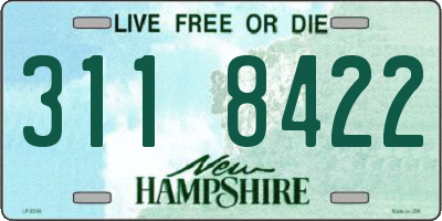 NH license plate 3118422