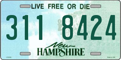 NH license plate 3118424