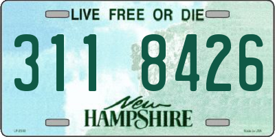 NH license plate 3118426