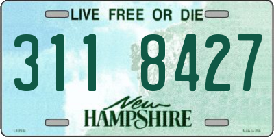 NH license plate 3118427