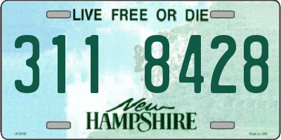 NH license plate 3118428