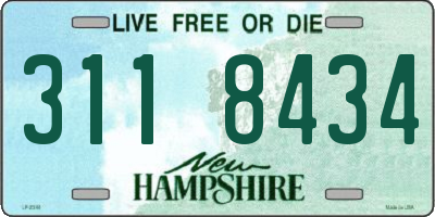 NH license plate 3118434