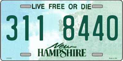 NH license plate 3118440