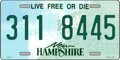 NH license plate 3118445