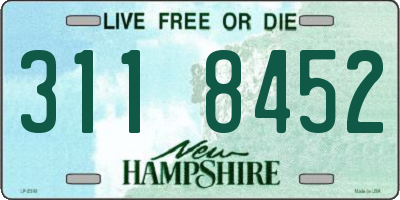 NH license plate 3118452