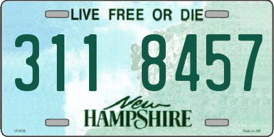 NH license plate 3118457