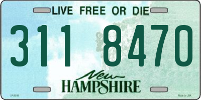 NH license plate 3118470
