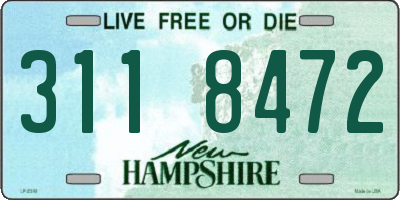 NH license plate 3118472