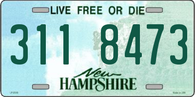 NH license plate 3118473