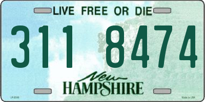 NH license plate 3118474