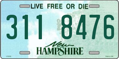NH license plate 3118476