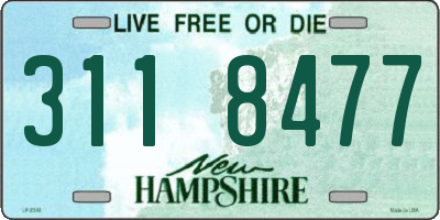 NH license plate 3118477