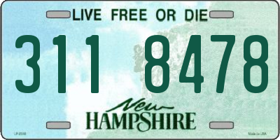 NH license plate 3118478