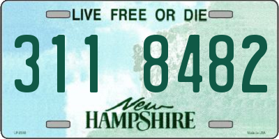 NH license plate 3118482