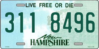 NH license plate 3118496