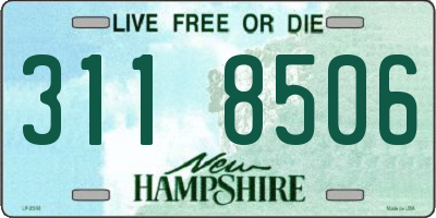 NH license plate 3118506