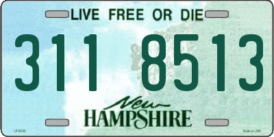 NH license plate 3118513