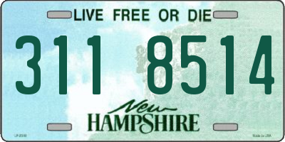 NH license plate 3118514