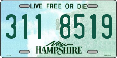 NH license plate 3118519