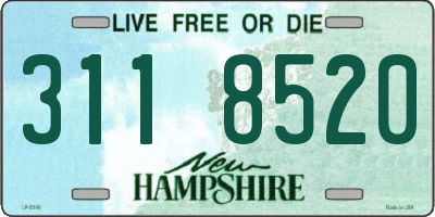 NH license plate 3118520